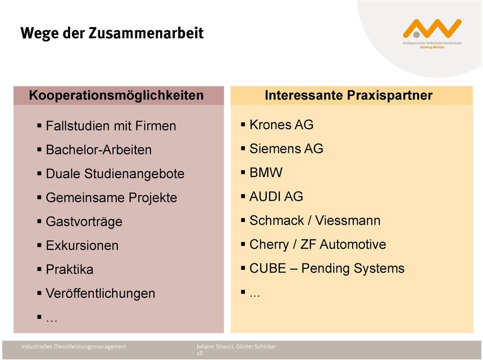 Exkursionen Praktika Veröffentlichungen Interessante Praxispartner Krones AG
