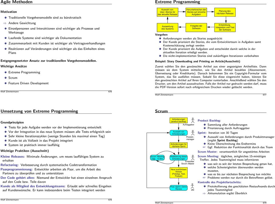 traditionellen Vorgehensmodellen.