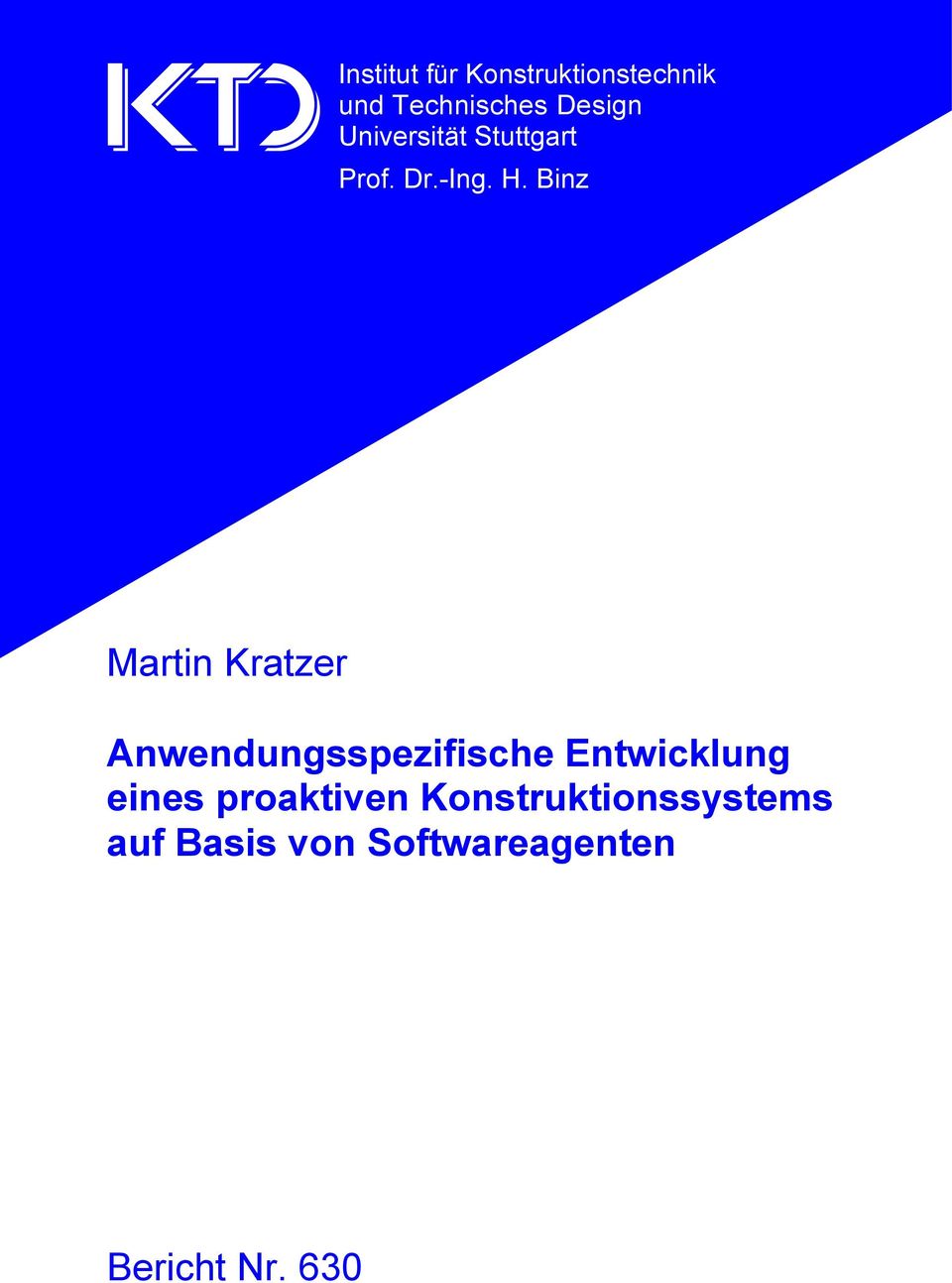 Binz Martin Kratzer Anwendungsspezifische Entwicklung eines
