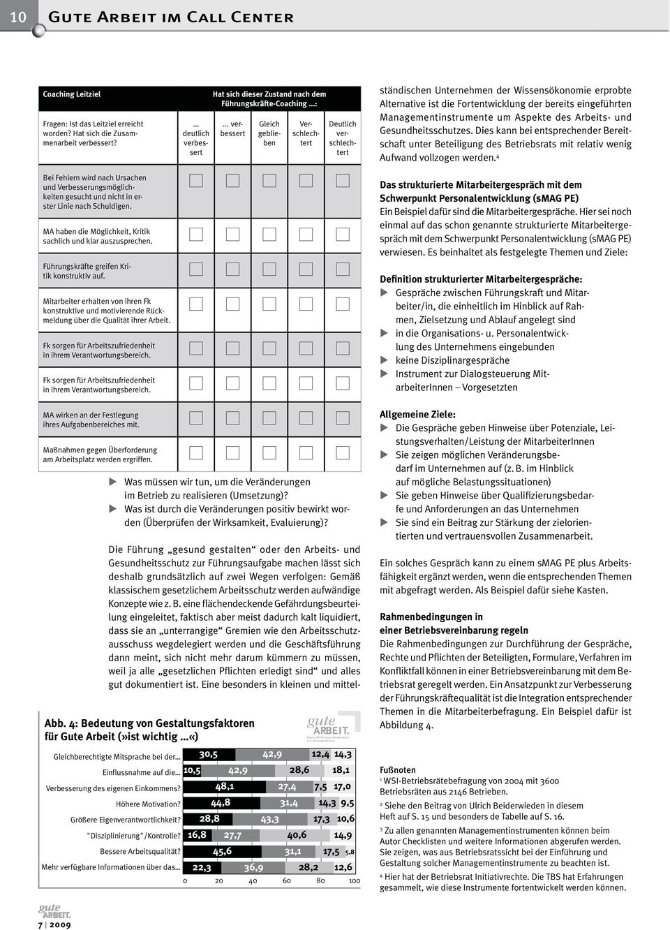 Führungskräfte greifen Kritik konstruktiv auf. Mitarbeiter erhalten von ihren Fk konstruktive und motivierende Rückmeldung über die Qualität ihrer Arbeit.