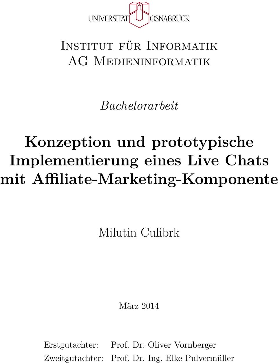 Affiliate-Marketing-Komponente Milutin Culibrk März 2014