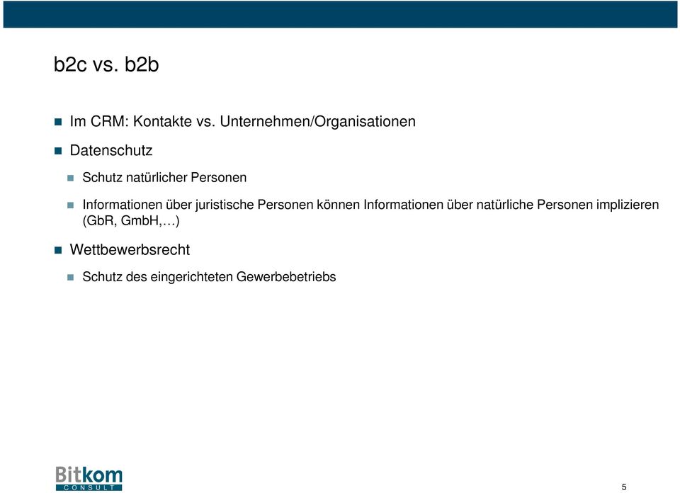 Informationen über juristische Personen können Informationen über