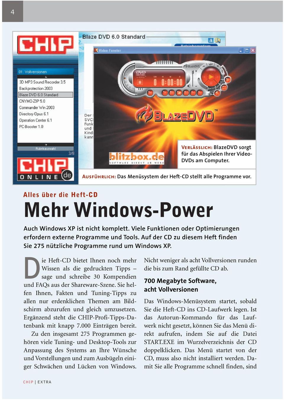 Auf der CD zu diesem Heft finden Sie 275 nützliche Programme rund um Windows XP.