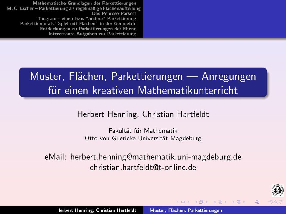 Otto-von-Guericke-Universität Magdeburg email:
