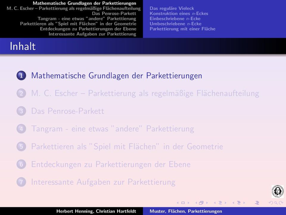 n-ecke Parkettierung mit einer Fläche 1