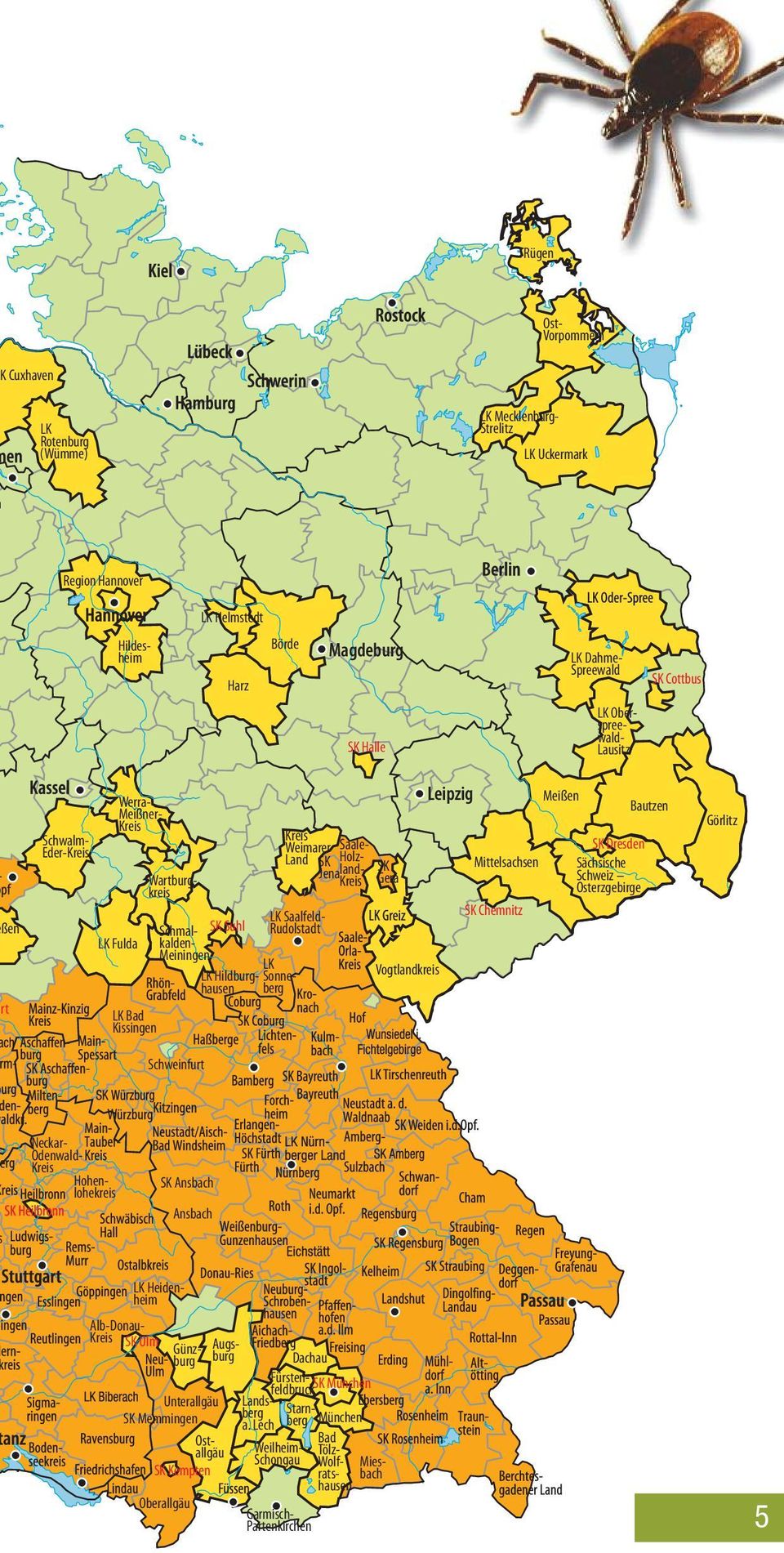 LK Hildburghausen Wartburgkreis Schmal- SK Suhl LK Fulda kalden- Meiningen Vogtlandkreis Leipzig Mittelsachsen SK Chemnitz Meißen Bautzen SK Dresden Sächsische Schweiz Osterzgebirge LK Oder-