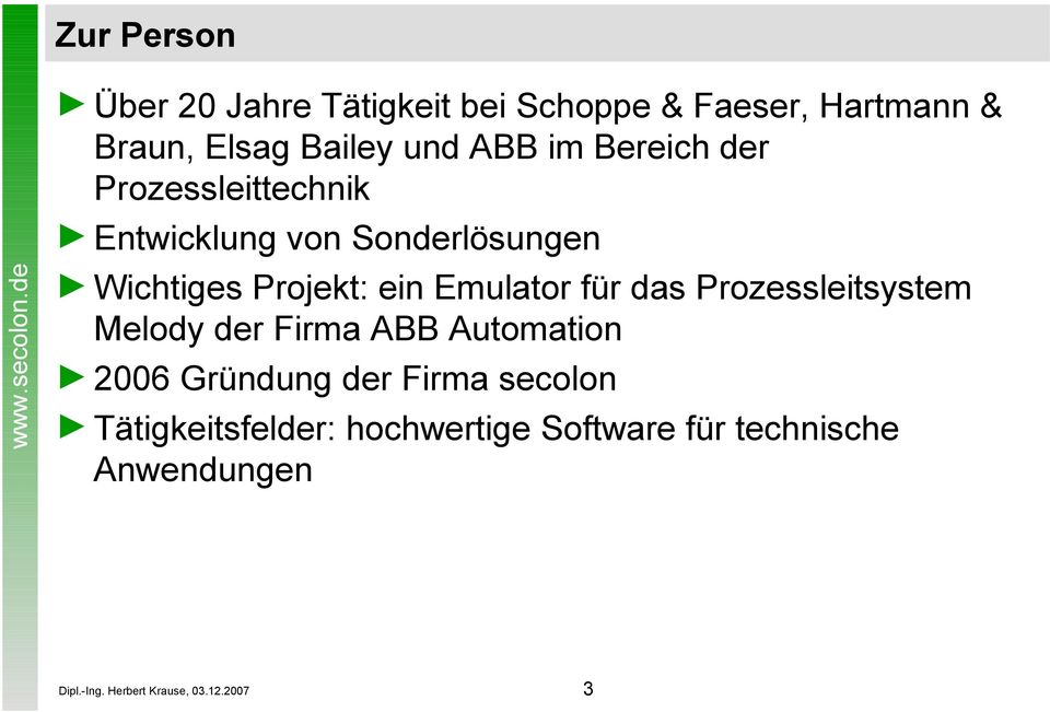 Projekt: ein Emulator für das Prozessleitsystem Melody der Firma ABB Automation 2006