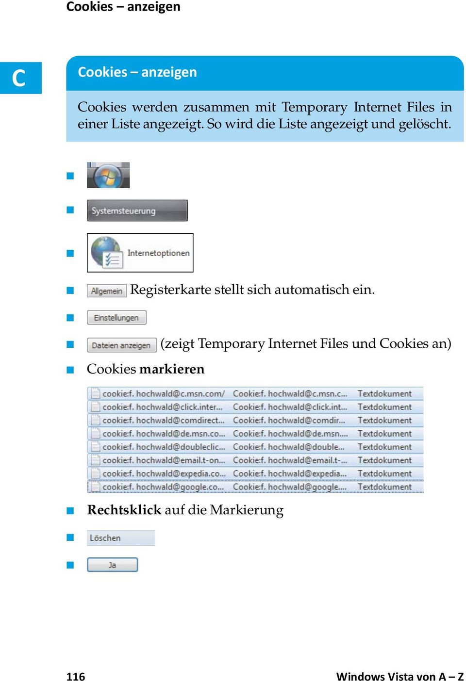 Registerkarte stellt sich automatisch ein.