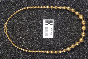 1 Halskette/Halsband Länge in cm 44 Edelsteine 46 Perlen Perlenkette, Choker, identische Perlen, geknotet, Kastenschloss 1 Halskette/Halsband