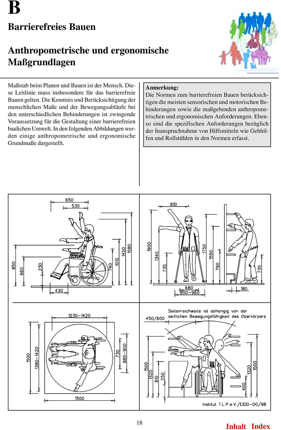 Umwelt. In den folgenden Abbildungen werden einige anthropometrische und ergonomische Grundmaße dargestellt.