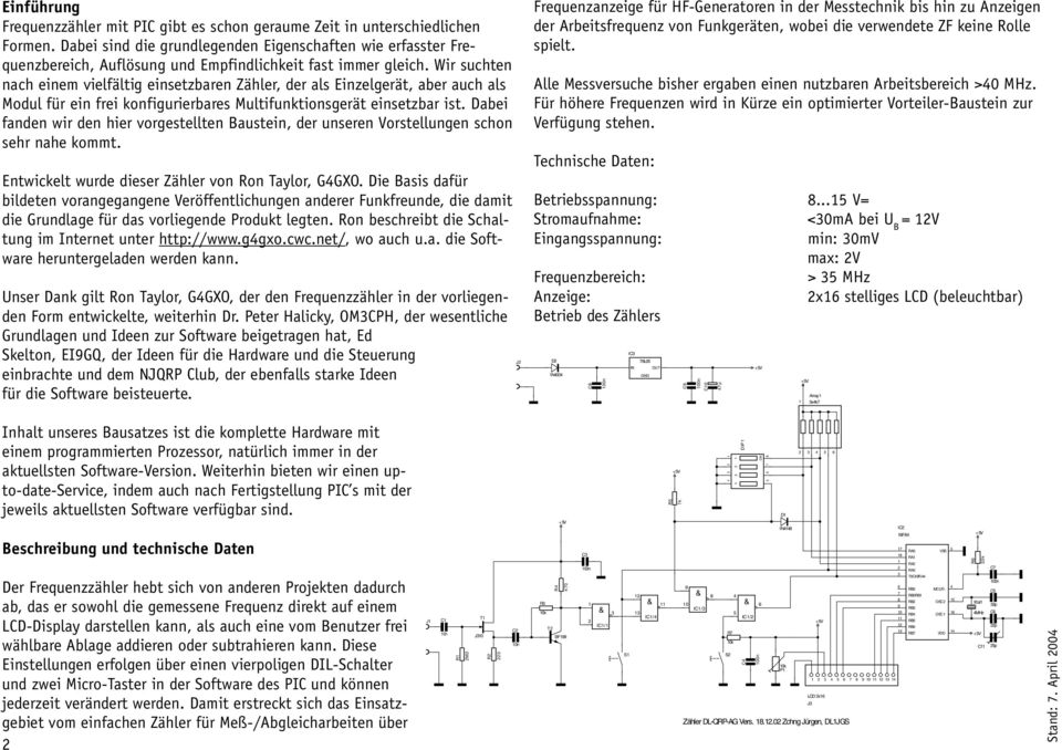 Wir suchten nach einem vielfältig einsetzbaren Zähler, der als Einzelgerät, aber auch als Modul für ein frei konfigurierbares Multifunktionsgerät einsetzbar ist.