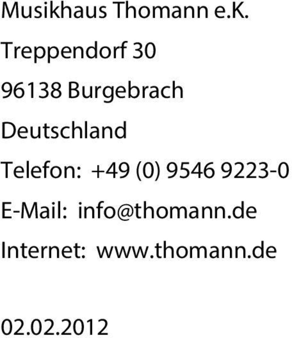 Treppendorf 30 96138 Burgebrach