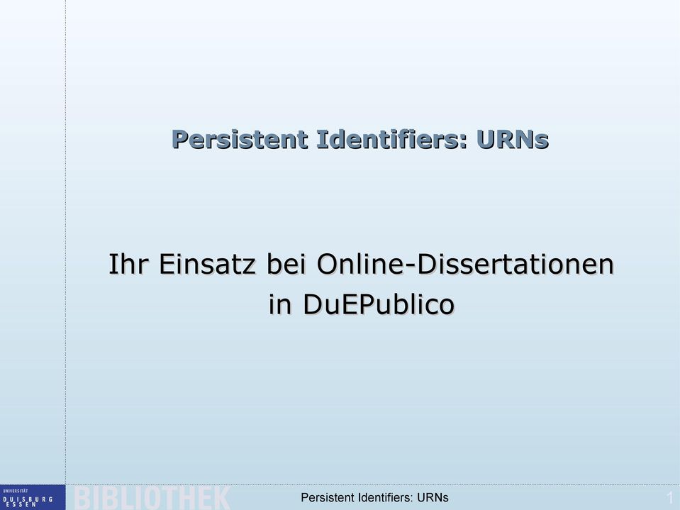 Online-Dissertationen in