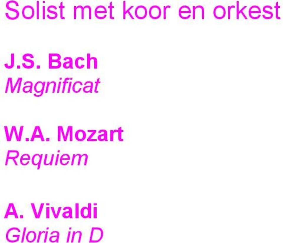 Bach Magnificat W.A.