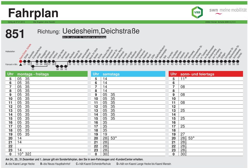 - Neusserfurth - Viersener Str. - Neusser Weyhe - Wilhelmstr. - nnostr. - Kolpingstr. - Wolberostr.