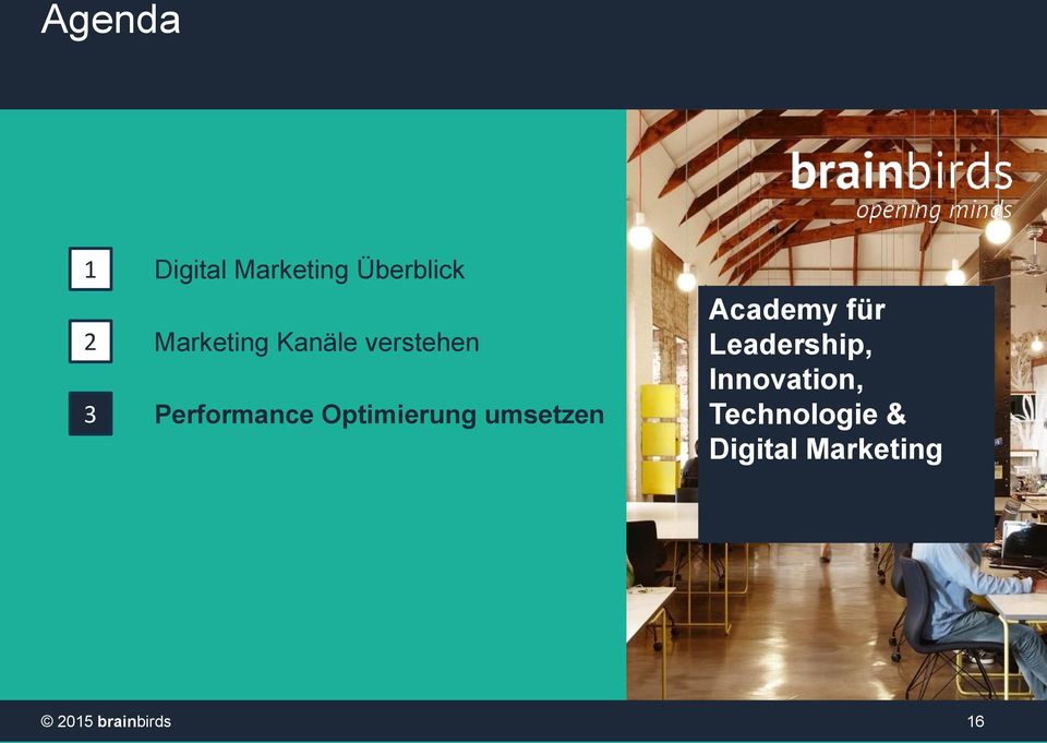 Optimierung umsetzen Academy für Leadership,