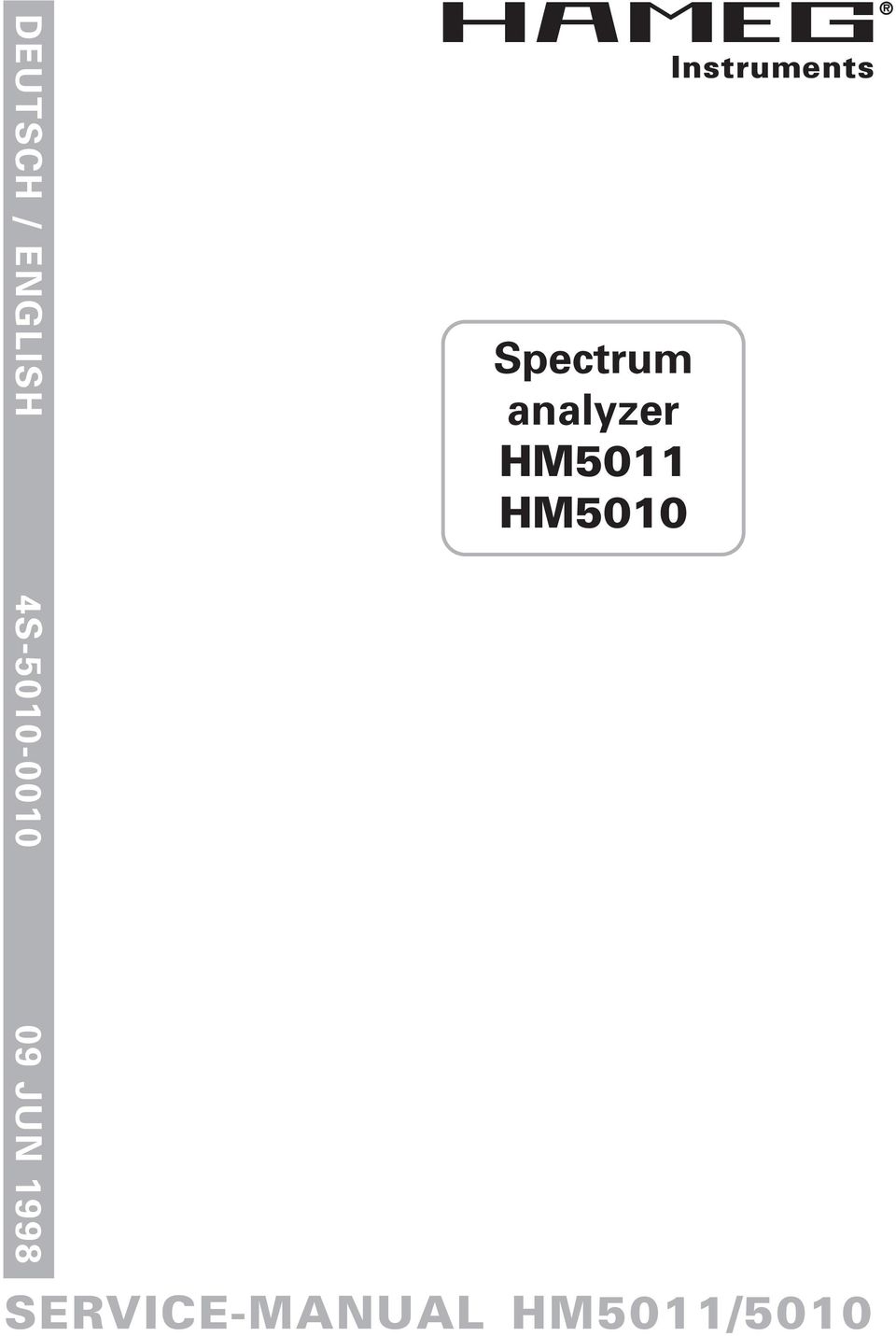 Spectrum analyzer HM0