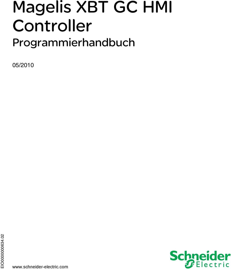 Programmierhandbuch 05/2010