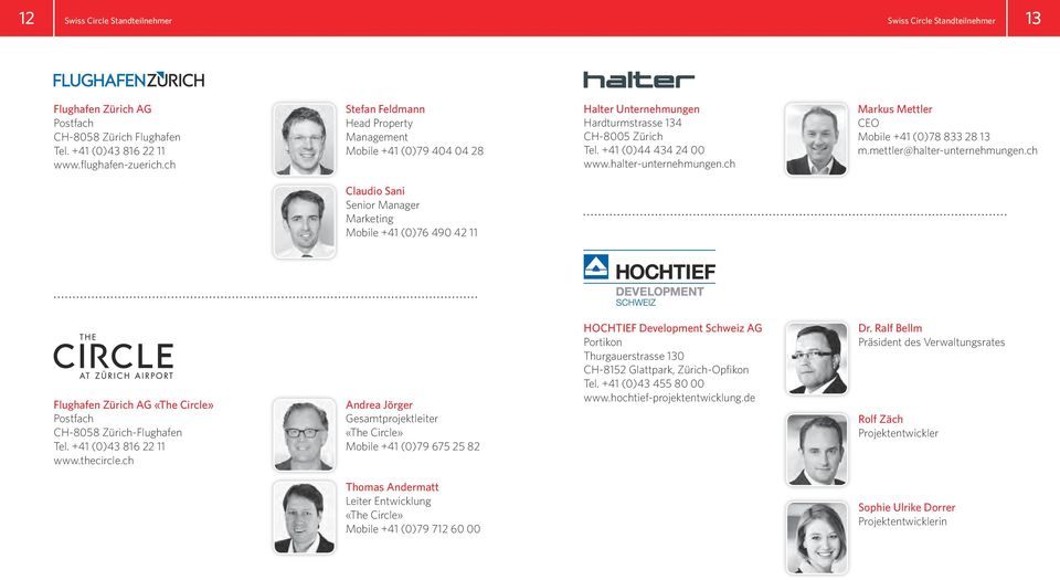 ch Markus Mettler CEO Mobile +41 (0)78 833 28 13 m.mettler@halter-unternehmungen.
