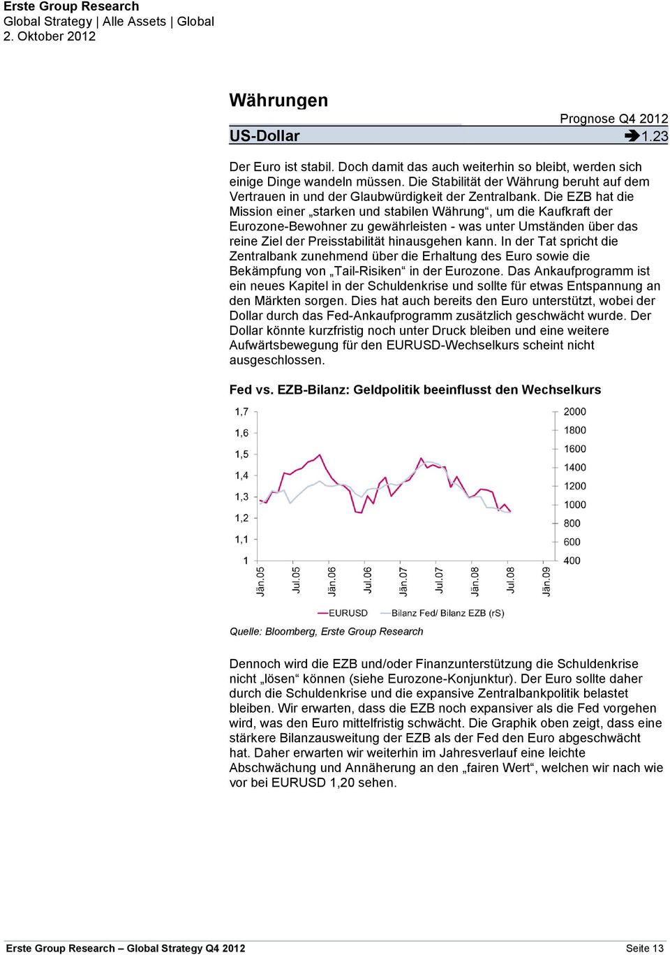 Die EZB hat die Mission einer starken und stabilen Währung, um die Kaufkraft der Eurozone-Bewohner zu gewährleisten - was unter Umständen über das reine Ziel der Preisstabilität hinausgehen kann.