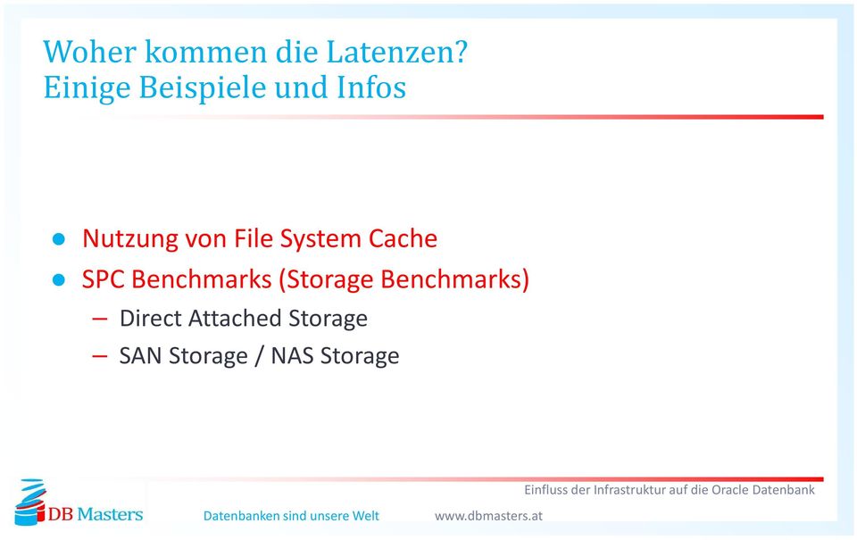 File System Cache SPC Benchmarks (Storage