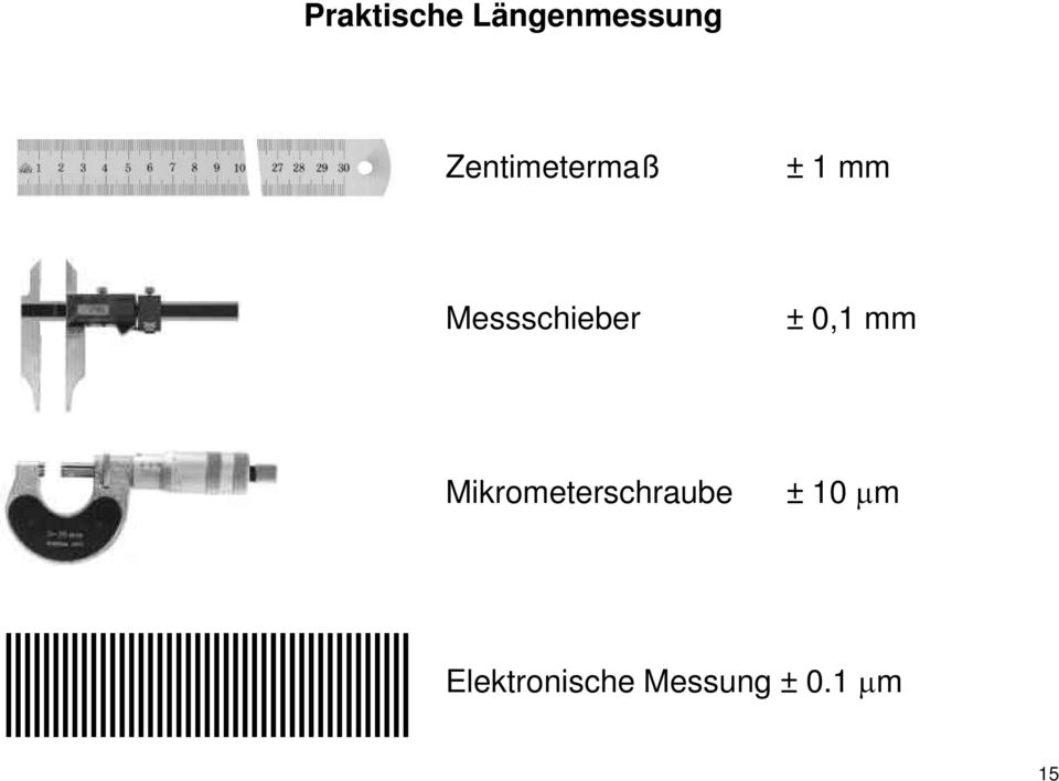 Messschieber ± 0,1 mm