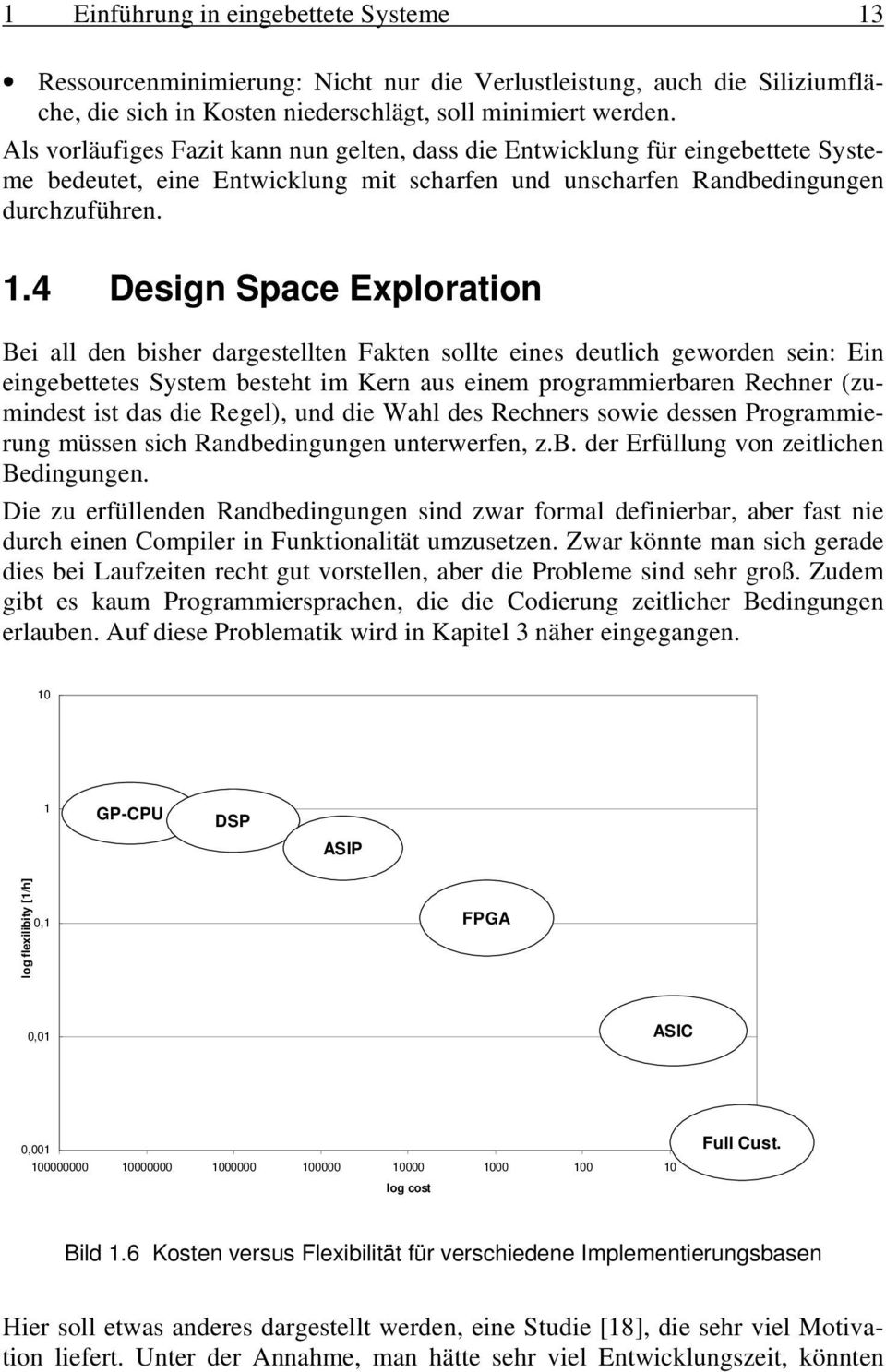 4 Design Space Exploration Bei all den bisher dargestellten Fakten sollte eines deutlich geworden sein: Ein eingebettetes System besteht im Kern aus einem programmierbaren Rechner (zumindest ist das