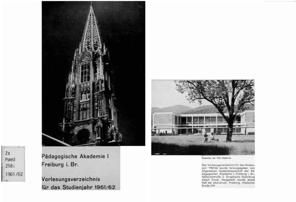 Studienlehr 1961 62 wurde hcrousgegcben vom Aliacmcinen > Studcnlcnouiichul der Pm- ~