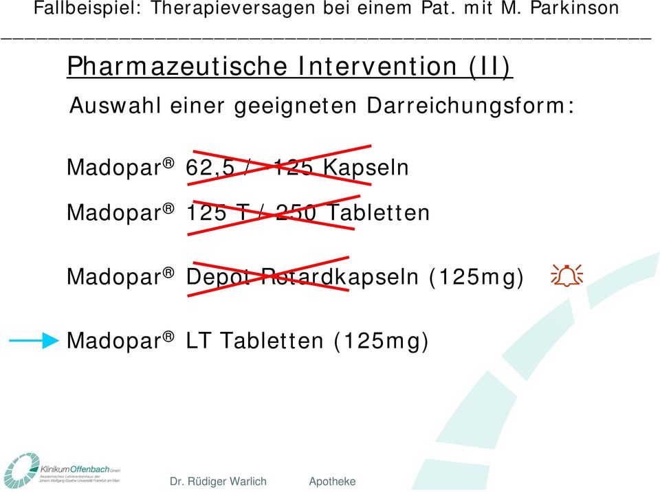 Kapseln Madopar 125 T / 250 Tabletten Madopar