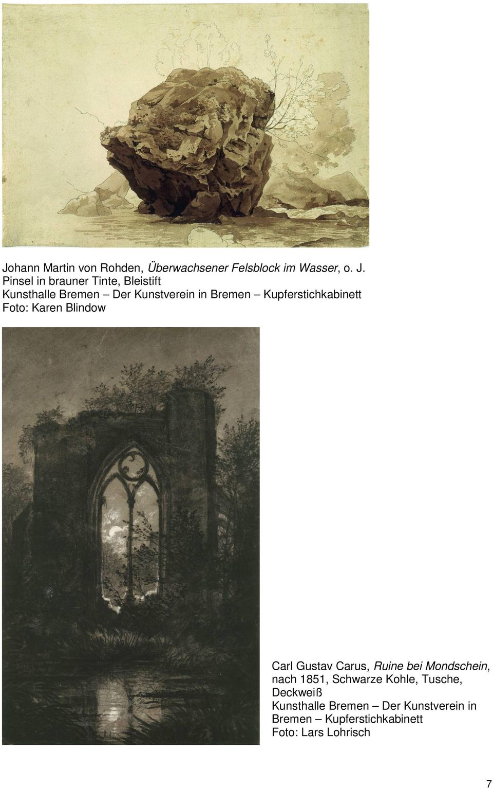 Mondschein, nach 1851, Schwarze Kohle, Tusche, Deckweiß Kunsthalle