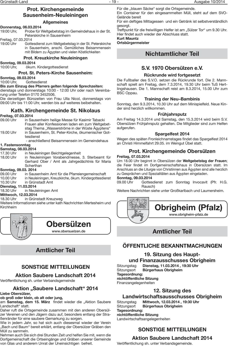 Kreuzkirche Neuleiningen 10:00 Uhr, ökum. Kindergottesdienst Prot. St.