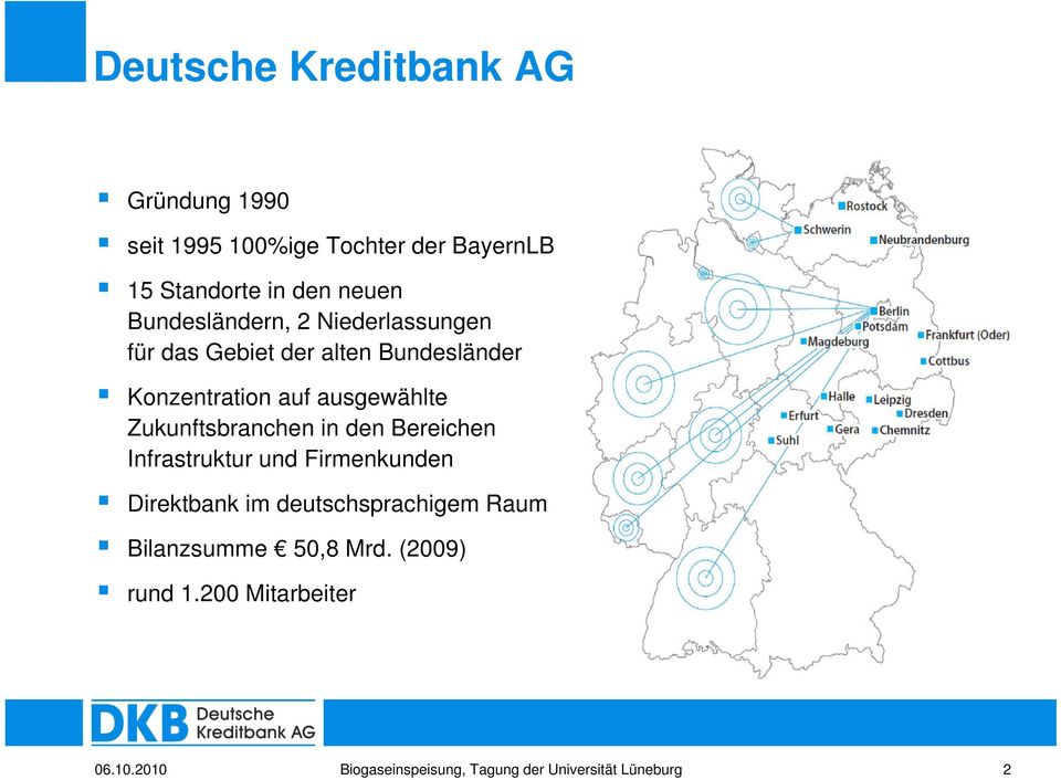 Zukunftsbranchen in den Bereichen Infrastruktur und Firmenkunden Direktbank im deutschsprachigem Raum