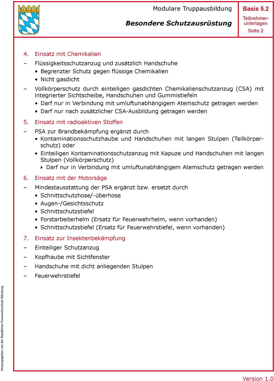 Chemikalienschutzanzug (CSA) mit integrierter Sichtscheibe, Handschuhen und Gummistiefeln Darf nur in Verbindung mit umluftunabhängigem Atemschutz getragen werden Darf nur nach zusätzlicher