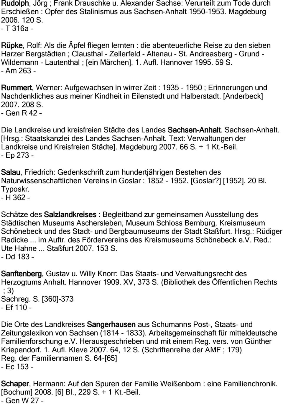 Andreasberg - Grund - Wildemann - Lautenthal ; [ein Märchen]. 1. Aufl. Hannover 1995. 59 S.