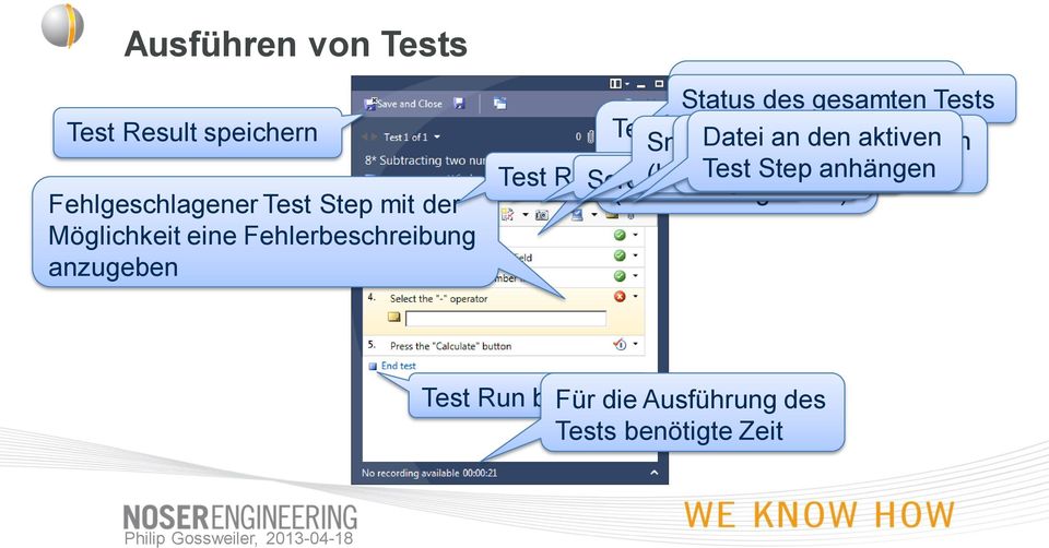 Datei generieren an den zum aktiven Status wird aktiven Test Neuen Run Screenshot stoppen (vom Bug (Lab Test Tester anlegen