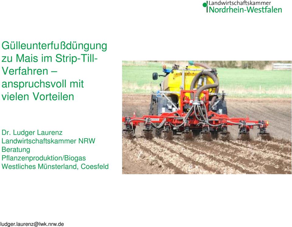 Ludger Laurenz Landwirtschaftskammer NRW Beratung