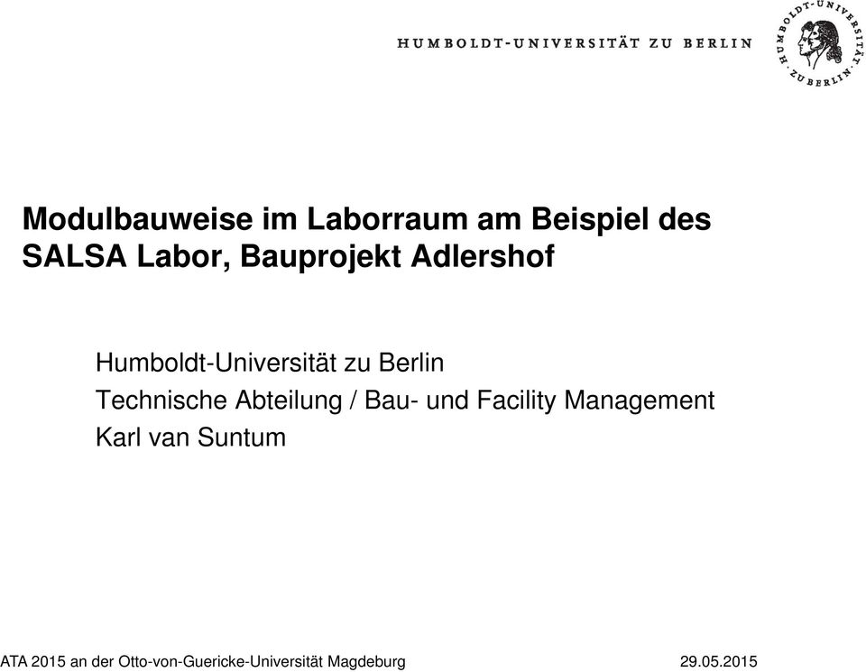 Humboldt-Universität zu Berlin Technische