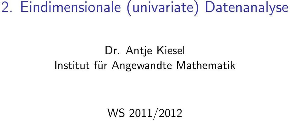 Dr. Antje Kiesel Institut