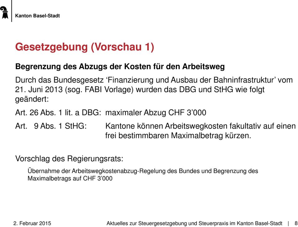 a DBG: maximaler Abzug CHF 3 000 Art. 9 Abs.