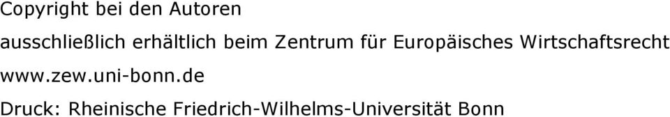 Wirtschaftsrecht www.zew.uni-bonn.