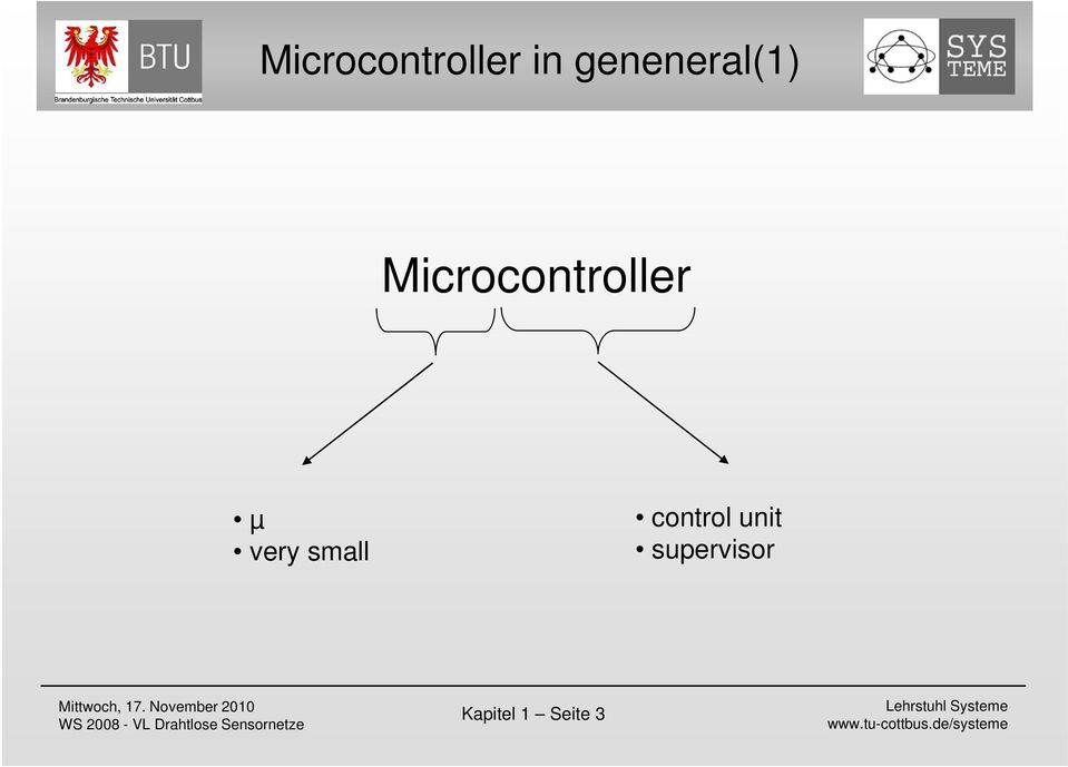 Microcontroller µ very