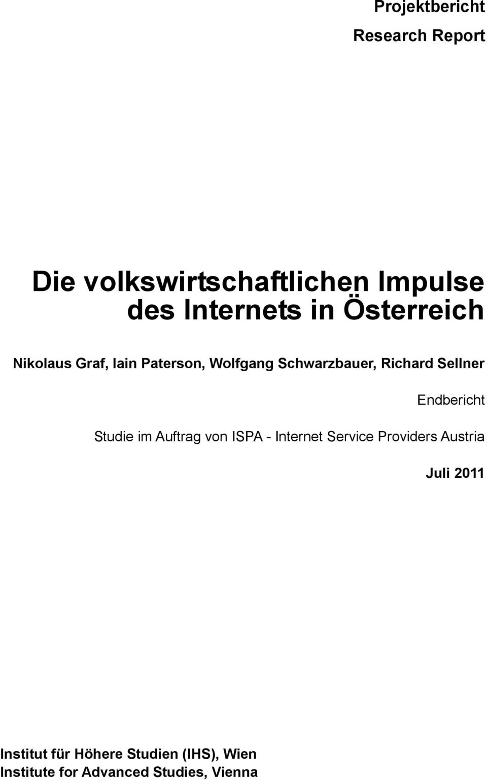 Endbericht Studie im Auftrag von ISPA - Internet Service Providers Austria Juli