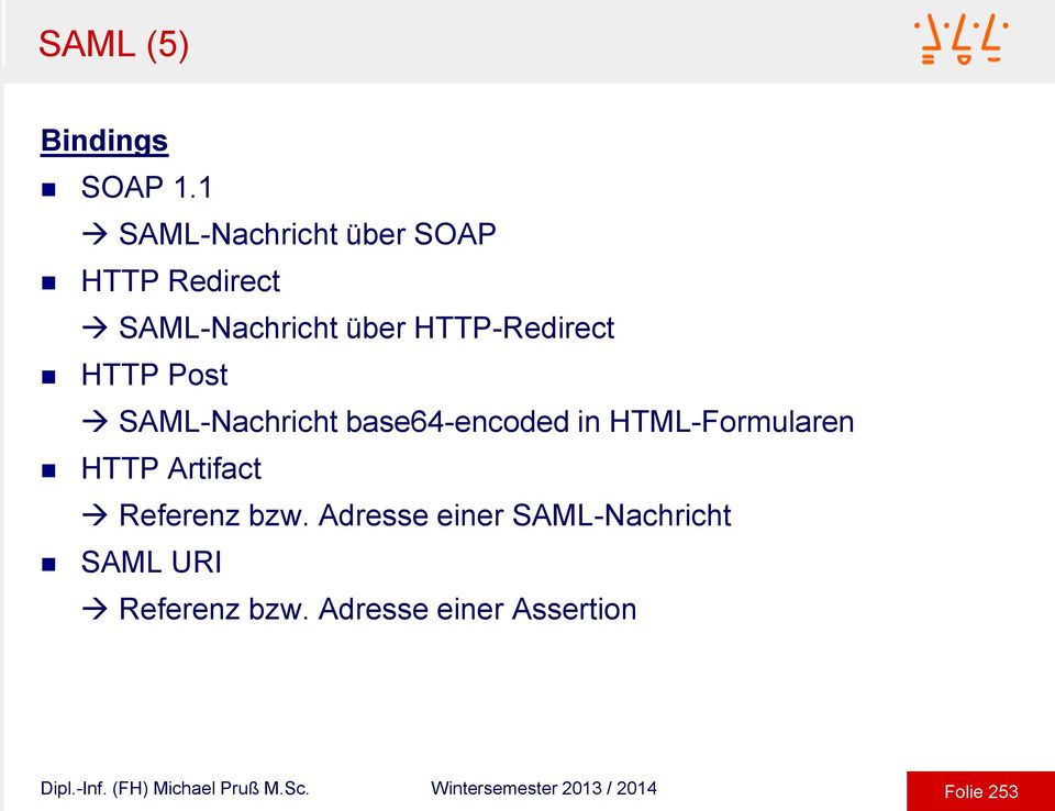 HTTP-Redirect HTTP Post SAML-Nachricht base64-encoded in