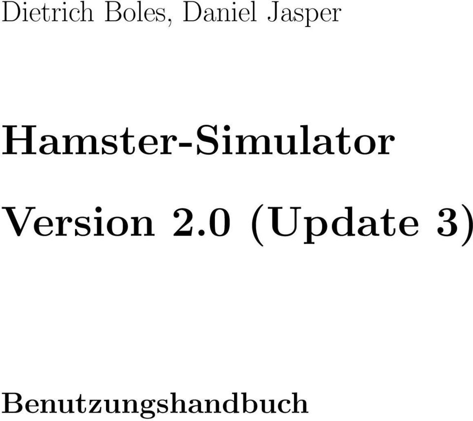 Hamster-Simulator