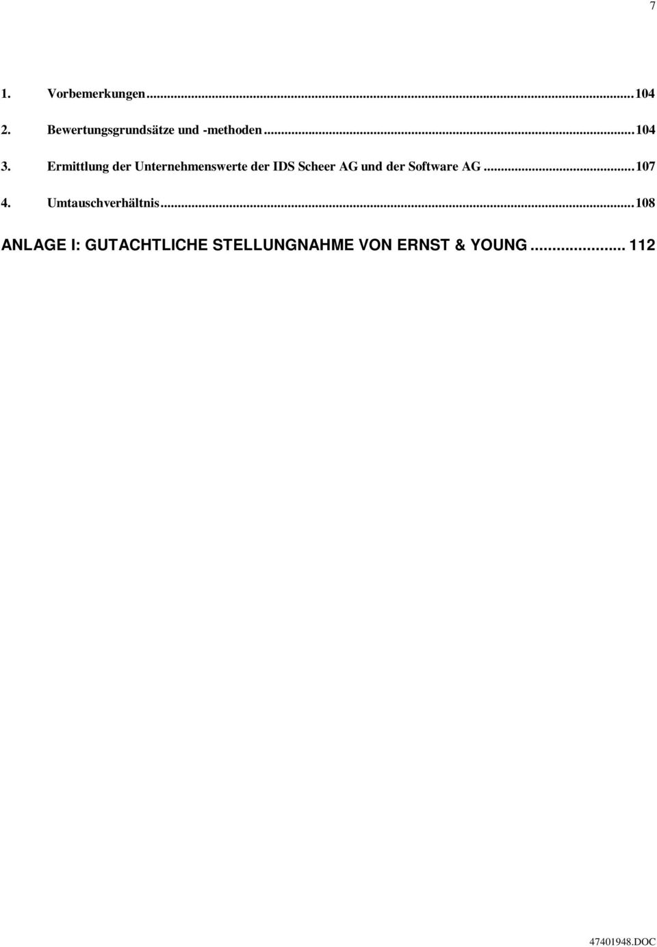 Ermittlung der Unternehmenswerte der IDS Scheer AG und der