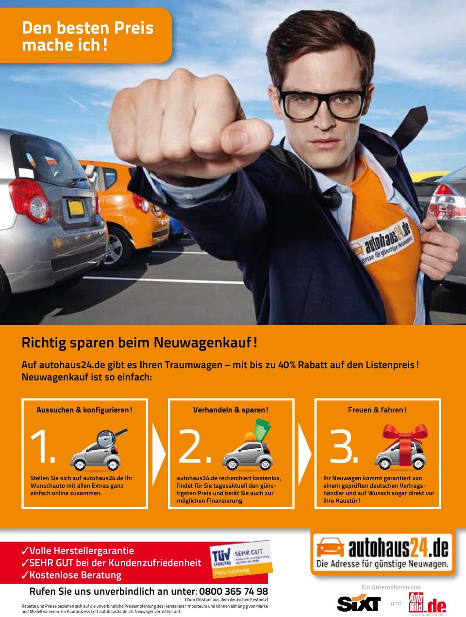 autohaus24.de recherchiert kostenlos, findet für Sie tagesaktuell den günstigsten Preis und berät Sie auch zur möglichen Finanzierung.