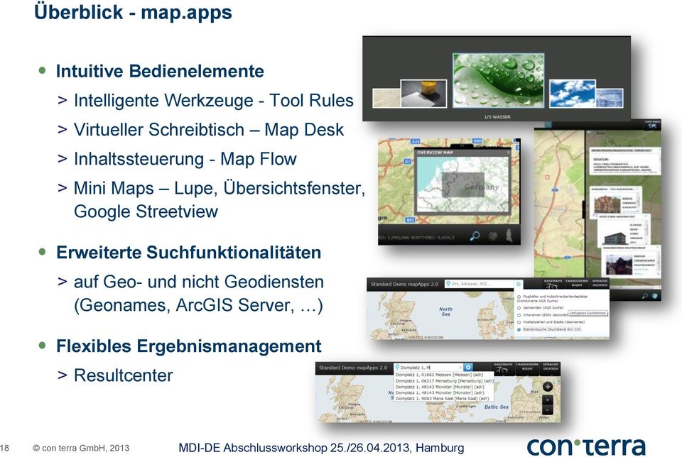 > Inhaltssteuerung - Map Flow > Mini Maps Lupe, Übersichtsfenster, Google Streetview Erweiterte