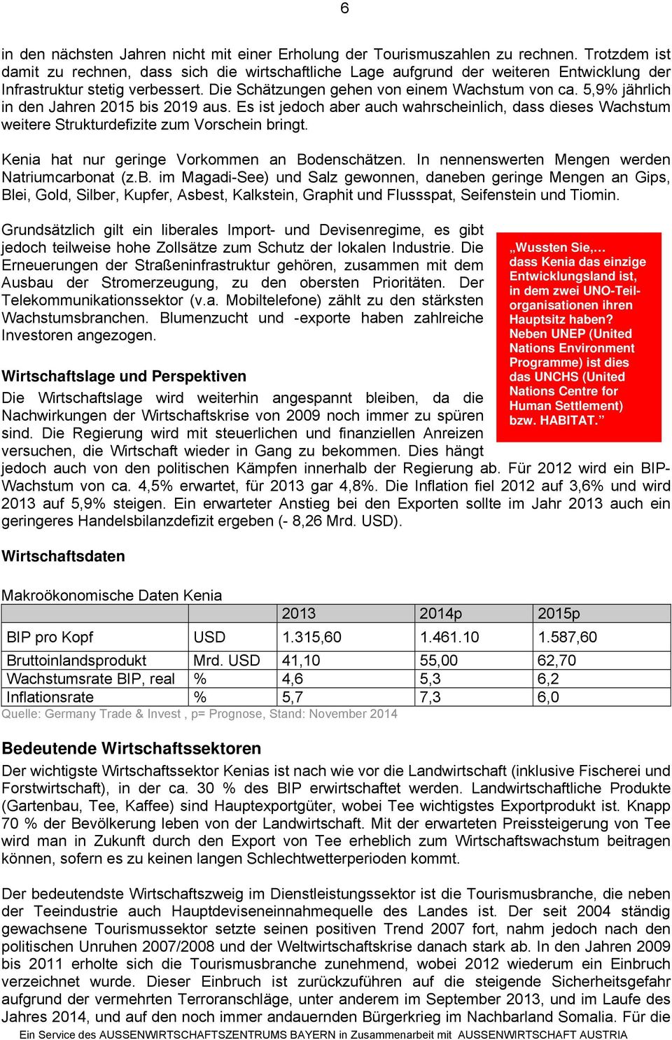 5,9% jährlich in den Jahren 2015 bis 2019 aus. Es ist jedoch aber auch wahrscheinlich, dass dieses Wachstum weitere Strukturdefizite zum Vorschein bringt.