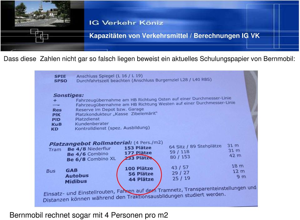 Schulungspapier von Bernmobil: