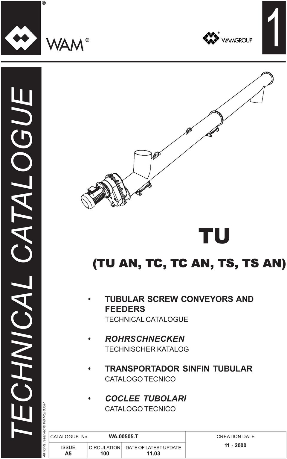 0 TU (TU AN, TC, TC AN, TS, TS AN) TUBULAR SCREW CONVEYORS AND FEEDERS TECHNICAL
